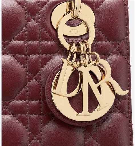 my lady dior burgundy|Small Lady Dior My ABCDior Bag Burgundy Cannage Lambskin.